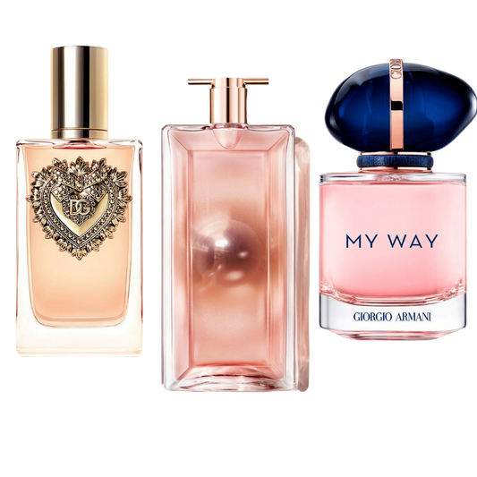 BLACK FRIDAY Combo de 3 Perfumes: Dolce & Gabbana Devotion y My Way Giorgio Armani y Lancôme Idôle - 100ml